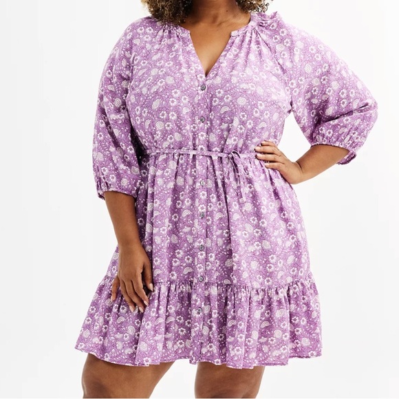 Sonoma floral dress 3X plus NEW - Picture 3 of 4